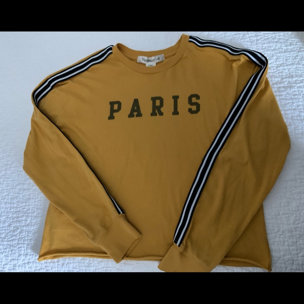 Long Sleeve Crop Shirt Top Woman's Clothing Juniors Pre Owned Clean Large